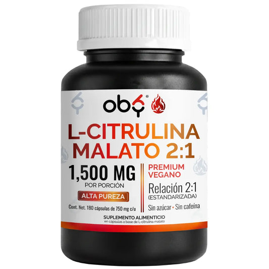 L Citrulina Malato 2:1 180 cápsulas oby.mx