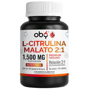 L Citrulina Malato 2:1 180 cápsulas oby.mx