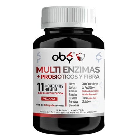 OBY Multi Enzimas Digestivas, Probióticos, Glutation, Fibra Psyllium Husk $̶5̶9̶9̶.̶0̶0̶ oby.mx