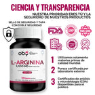 L-Arginina 120 cápsulas oby.mx