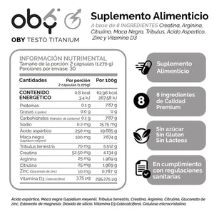 SUPER MEN TESTO PACK | Creatina Monohidratada + Testo Titanium + Calm Magnesios oby.mx