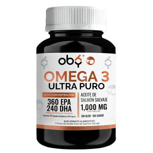 *Omega 3 Aceite Puro de Salmón Salvaje (60 cápsulas) oby.mx