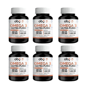 Pack de 6 frascos: OBY Omega 3: Aceite Puro de Salmón Salvaje Fast Bundle
