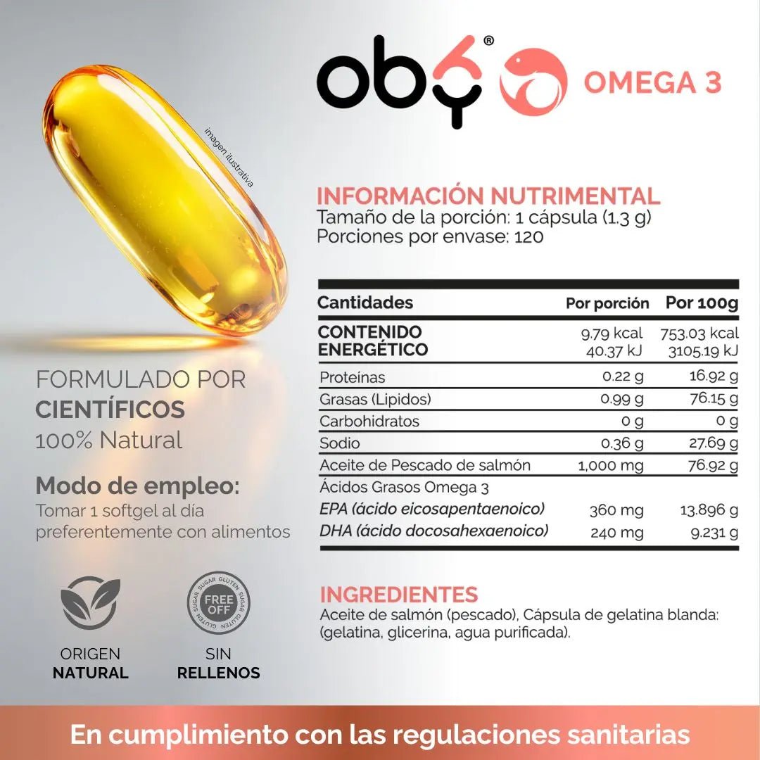 OBY Omega 3: Aceite Puro de Salmón Salvaje $̶5̶4̶9̶.̶0̶0̶ oby.mx