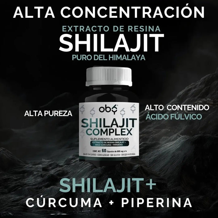 Shilajit Complex Ultra Puro Del Himalaya | 60 Cápsulas oby.mx