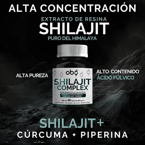 Shilajit Complex Ultra Puro Del Himalaya | 60 Cápsulas oby.mx