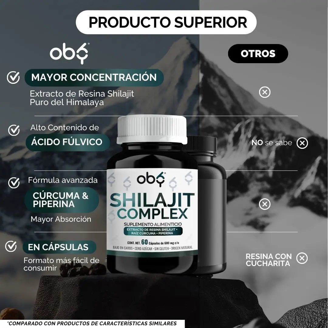 Shilajit Complex Ultra Puro Del Himalaya | 60 Cápsulas oby.mx