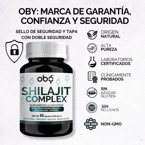 Shilajit Complex Ultra Puro Del Himalaya | 60 Cápsulas oby.mx