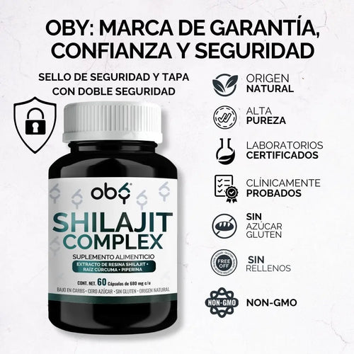 Shilajit Complex Ultra Puro Del Himalaya | 60 Cápsulas oby.mx