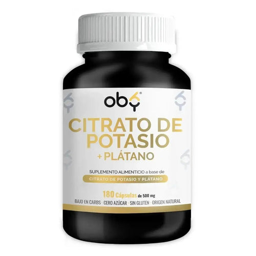 OBY Citrato de Potasio Enriquecido con Plátano |180 Cápsulas $̶4̶3̶9̶.̶0̶0̶ oby.mx