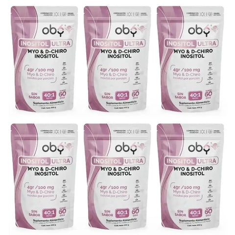 Oby Inositol Puro Ultra - Myo y D-Chiro Inositol 40:1 oby.mx