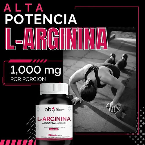 OBY L-Arginina de Alta Pureza | 120 Cápsulas oby.mx