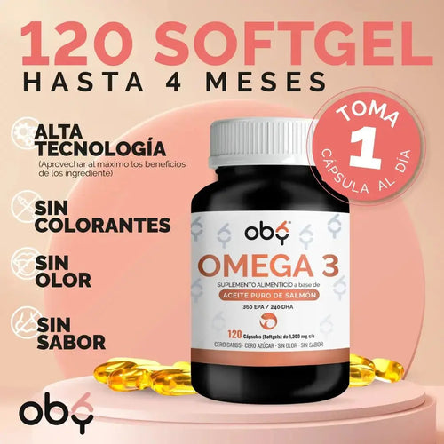 OBY Omega 3: Aceite Puro de Salmón Salvaje oby.mx