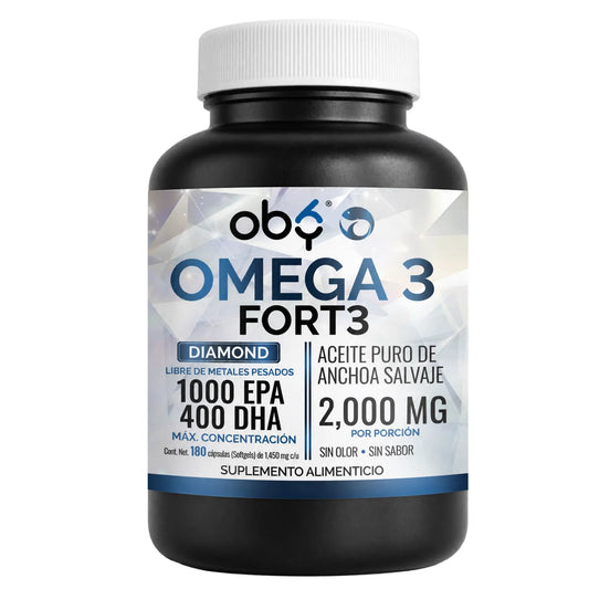 Omega 3 Forte 2000 mg Anchoa Salvaje 180 cápsulas oby.mx