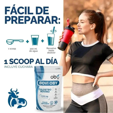 OBY Calostro Bovino Premium Grass-Fed en Polvo | 3000 mg de Calostro y 600mg inmunoglobulinas $̶1̶,̶1̶9̶9̶.̶0̶0̶ oby.mx