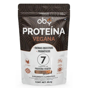 Proteina Complex Chocolate Artesanal | 7 Fuentes vegetales + Probioticos + Enzimas | Alta Absorción y Digestión Ligera Sin Lácteos | Polvo Vegana oby.mx