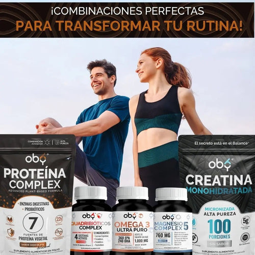 Proteina Complex Chocolate Artesanal | 7 Fuentes vegetales + Probioticos + Enzimas | Alta Absorción y Digestión Ligera Sin Lácteos | Polvo Vegana oby.mx