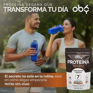 Proteina Complex Chocolate Artesanal | 7 Fuentes vegetales + Probioticos + Enzimas | Alta Absorción y Digestión Ligera Sin Lácteos | Polvo Vegana oby.mx