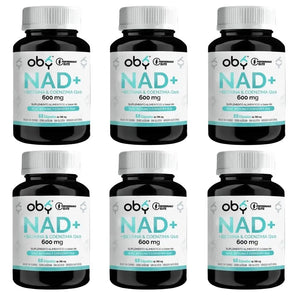 Pack de 6 Frascos: Oby NAD+ | NAD Potenciado con betaina y coenzima Q10 | NR Nicotinamida Ribosa | 30 cápsulas Fast Bundle