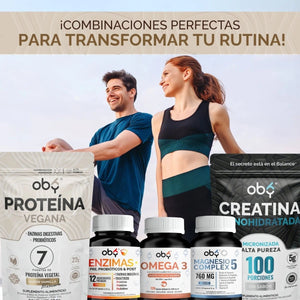 Proteina Complex Vainilla Mexicana | 7 Fuentes vegetales + Probioticos + Enzimas | Alta Absorción y Digestión Ligera Sin Lácteos | Polvo Vegana oby.mx
