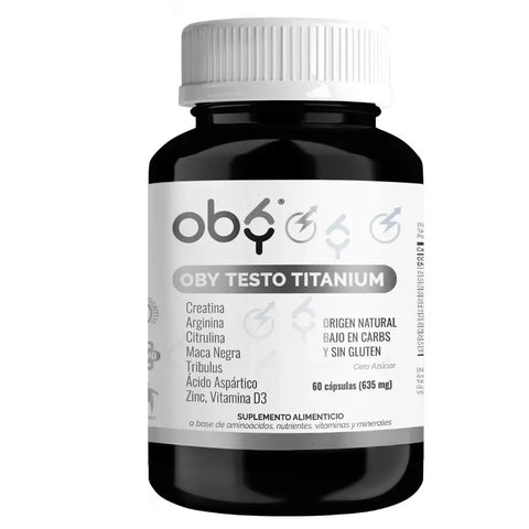 OBY Mens Testo Titanium | Vitaminas Hombre, Aminoácidos y Minerales oby.mx