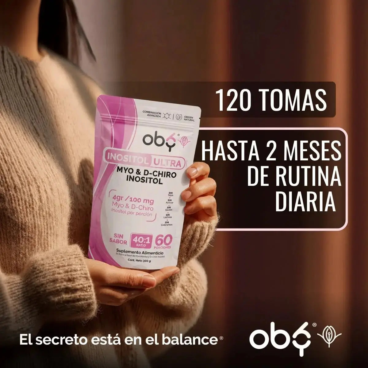 Myo y D-Chiro Inositol Ratio 40:1 Polvo 60 porciones oby.mx
