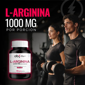 L-Arginina 120 cápsulas oby.mx
