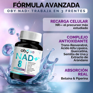 NAD+ con Resveratrol 30 cápsulas oby.mx