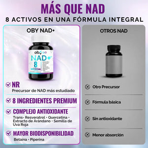 NAD+ con Resveratrol 30 cápsulas oby.mx