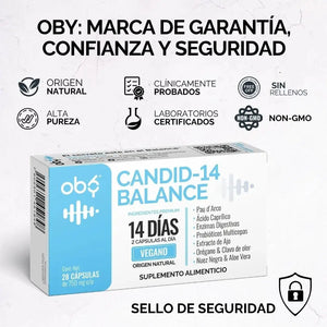 Candida Cleanse 14 Días | Fórmula Avanzada 10 en 1 | 28 Cápsulas | OBY oby.mx