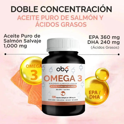 OBY Omega 3: Aceite Puro de Salmón Salvaje oby.mx