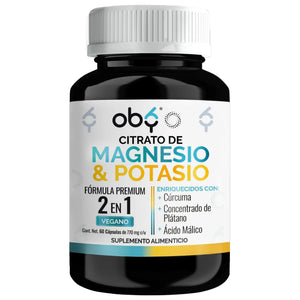 *Citrato de Magnesio + Citrato de Potasio (60 cápsulas) oby.mx