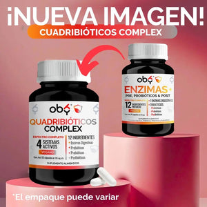*Enzimas Digestivas con Prebióticos, Probióticos y Postbióticos (60 cápsulas) oby.mx
