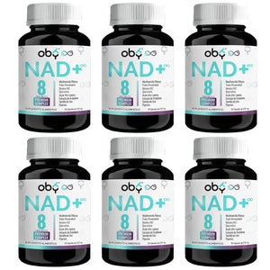 OBY NAD+ Infinity | Potenciado 8 Ingredientes: Nicotinamida Ribosa, Resveratrol | 100% Vegano | 180 caps  ̶$̶5̶,̶3̶9̶4̶ oby.mx