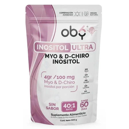 Oby Inositol Puro Ultra - Myo y D-Chiro Inositol 40:1 oby.mx