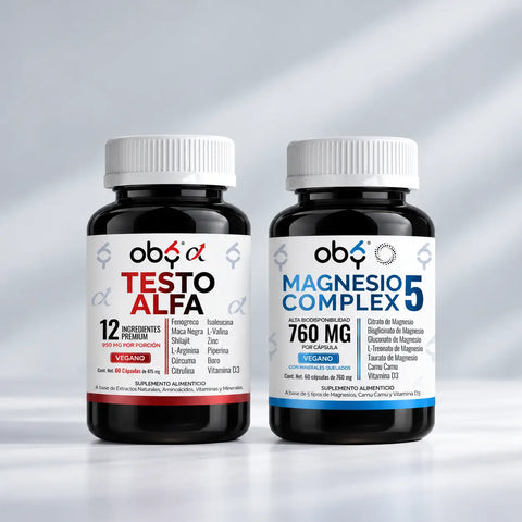 Pack: Magnesio Complex 5 60 Cápsulas + Testo Alfa 60 Cápsulas Fast Bundle