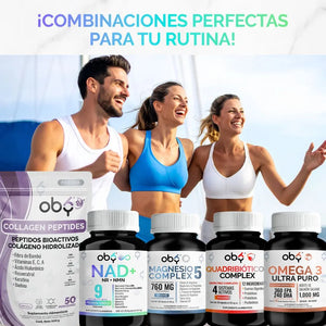 *NAD+ con NMN y NR Premium 9 Ingredientes (60 cápsulas) oby.mx