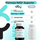 OBY NAD+ | NAD Potenciado Betaina y Coenzima Q10 (CoQ10) | NR Nicotinamida Ribosa | Frasco de 60 cápsulas oby.mx