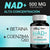 OBY NAD+ | NAD Potenciado Betaina y Coenzima Q10 (CoQ10) | NR Nicotinamida Ribosa | Frasco de 60 cápsulas oby.mx