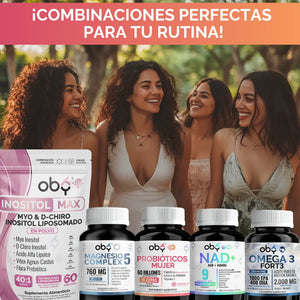 Probióticos Mujer 60 Billones 15 Cepas 60 cápsulas oby.mx