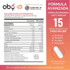 Pack de 3 frascos: Probióticos Femeninos | 60 Billones 15 Cepas + Prebióticos | Probióticos Mujer oby.mx