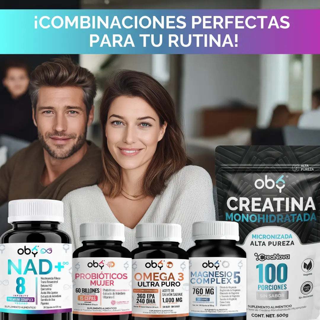 NAD+ con Resveratrol 30 cápsulas oby.mx