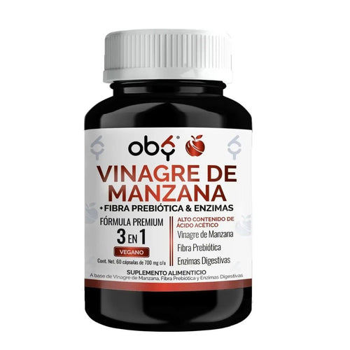 *Vinagre De Manzana Con Fibra Prebiótica y Enzimas Digestivas oby.mx