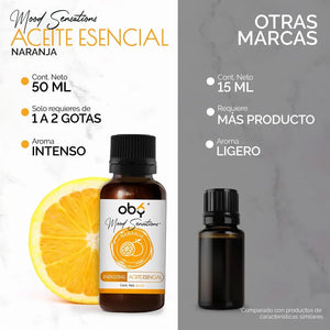 Aceite Esencial Naranja Tamaño extra grande 50 ml | OBY Energizing Orange Mood Sensations oby.mx