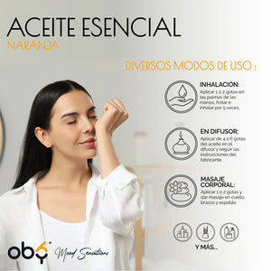 Aceite Esencial Naranja Tamaño extra grande 50 ml | OBY Energizing Orange Mood Sensations oby.mx